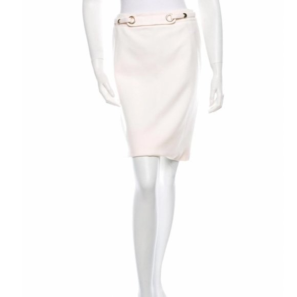 ESCADA Vintage Virgin Wool Creme Skirt - Picture 7 of 7